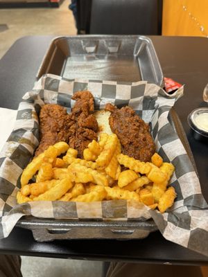 Photo of Mack's Hot Chicken - Smyrna, TN, US. 3 piece jumbo chicken tenders (medium)