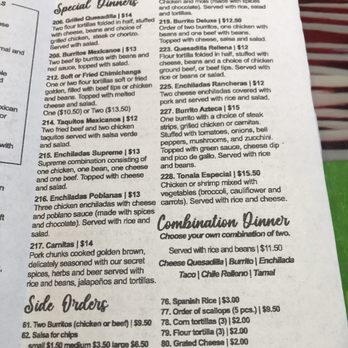 La Tonalteca - Menu - Mexican Near Me - Millsboro, Delaware