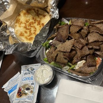 Mayo Grill - Greek Salad with gyro meat added - Burgers Near Me - Aurora, Illinois