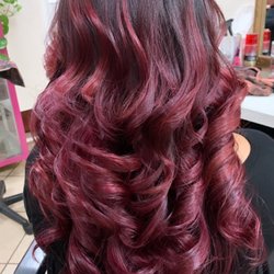 Burgundy high ombré