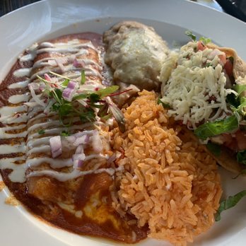 Javier's - Enchilada & Taco. $24 for a cheese enchilada, chicken taco, with rice and beans. Fabulous. - Mexican Near Me - Irvine, California Javier's - Enchilada & Taco. $24 for a cheese enchilada, chicken taco, with rice and beans. Fabulous. - Mexican Near Me - Irvine, California