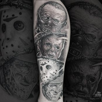 Max Meano Tattoo - Horror leg sleeve - Tattoo Near Me - Allentown, Pennsylvania Max Meano Tattoo - Horror leg sleeve - Tattoo Near Me - Allentown, Pennsylvania