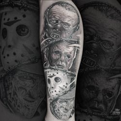 Max Meano Tattoo - Horror leg sleeve