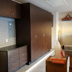Dream Garage Specialist - Chocolate cabinets.