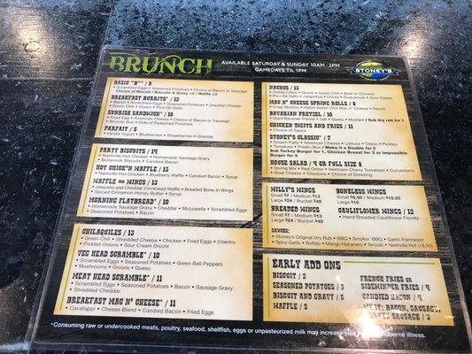 Menu photo 3 Stoney's Uptown Joint Denver, CO