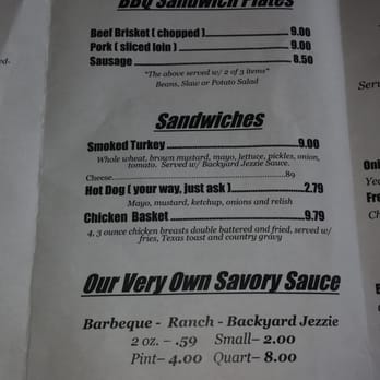 Backyard Barbeque - menu and prices - Barbeque Near Me - Magnolia, Arkansas Backyard Barbeque - menu and prices - Barbeque Near Me - Magnolia, Arkansas