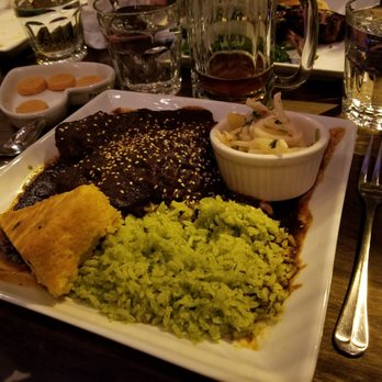 Cafe Pasqual's - Mole chicken enchilada. Perfect! - Vegetarian Near Me - Santa Fe, New Mexico