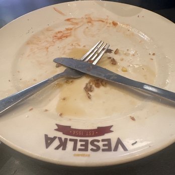 Veselka - The remains of the Dbl Corn Beef Hash W/ Eggs - Ukrainian Near Me - New York, New York Veselka - The remains of the Dbl Corn Beef Hash W/ Eggs - Ukrainian Near Me - New York, New York