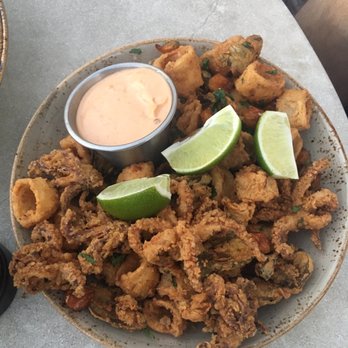Twenty6 - Fried calamari plus jalapeños and cherry tomatoes with aioli - Cocktail Bars Near Me - Phoenix, Arizona