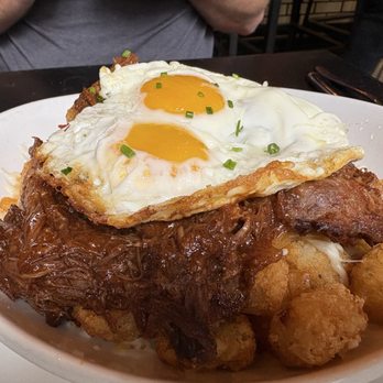 Bostonia Public House - Short-Rib Breakfast Poutine - New American Near Me - Boston, Massachusetts