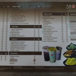 Snow Creme - Complete Menu