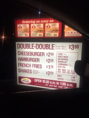Menu photo 8 In-N-Out Burger Las Vegas, NV