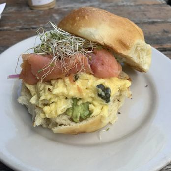 Tatte Bakery & Cafe | Cambridge Crossing - Smoked Salmon breakfast sandwich - Breakfast & Brunch Near Me - Cambridge, Massachusetts