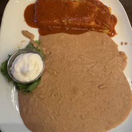 Beef tamale with beans Beef tamale with beans