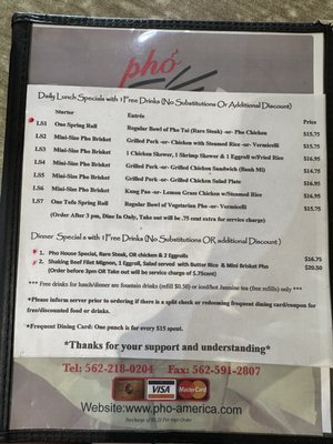 Menu photo 1 Pho America Vietnamese Cuisine Long Beach, CA Menu photo 1 Pho America Vietnamese Cuisine Long Beach, CA