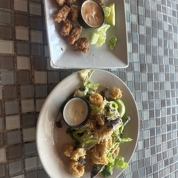 Bananas - Mahi Mahi Bites and Calamari Had a few pieces before taking the picture - Burgers Near Me - Vieques, Puerto Rico Bananas - Mahi Mahi Bites and Calamari Had a few pieces before taking the picture - Burgers Near Me - Vieques, Puerto Rico