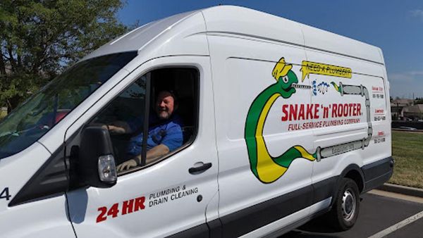 Snake 'n' Rooter Plumbing Logo