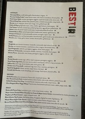 Menu photo 1 Bestia Los Angeles, CA Menu photo 1 Bestia Los Angeles, CA