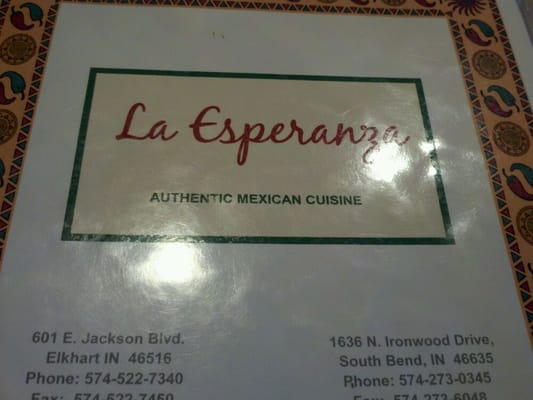 Menu photo 2 La Esperanza South Bend, IN