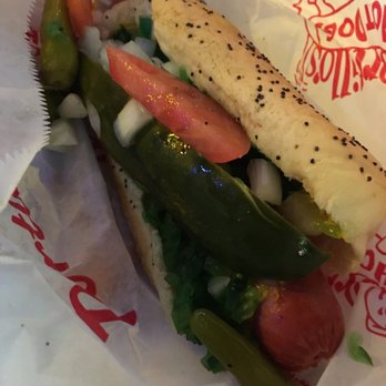 Portillo's Deerfield - Jumbo hot dog with everthang - Salad Near Me - Deerfield, Illinois Portillo's Deerfield - Jumbo hot dog with everthang - Salad Near Me - Deerfield, Illinois
