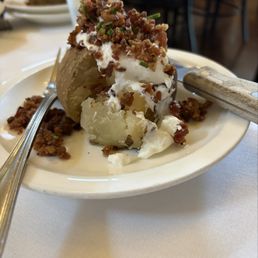 Baked potato I had already started eating. Baked potato I had already started eating.