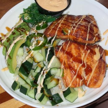 Novatos Bar and Grill - Salmon bowl - Seafood Near Me - Norfolk, Massachusetts Novatos Bar and Grill - Salmon bowl - Seafood Near Me - Norfolk, Massachusetts
