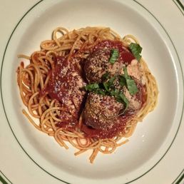Spaghetti with meatballs...and that sauce