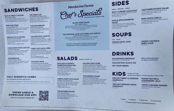 Menu photo 1 Mendocino Farms Brea, CA Menu photo 1 Mendocino Farms Brea, CA