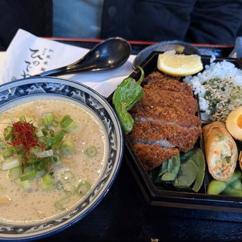 HINODEYA Ramen & Bar Downtown - Katsu bento with mini ramen - Ramen Near Me - San Francisco, California HINODEYA Ramen & Bar Downtown - Katsu bento with mini ramen - Ramen Near Me - San Francisco, California
