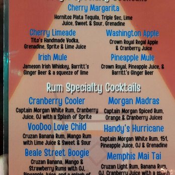 Rum Boogie Cafe - Drink menu - Bars Near Me - Memphis, Tennessee