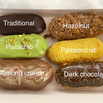 Eclair Bakery - Sampler box of 6 mini eclairs for $15 - Bakeries Near Me - New York, New York Eclair Bakery - Sampler box of 6 mini eclairs for $15 - Bakeries Near Me - New York, New York