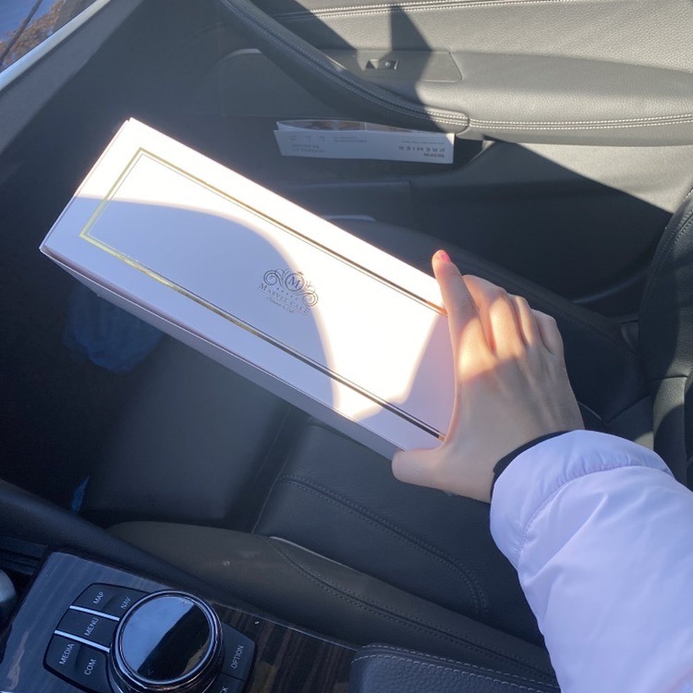 Marvel Cake - The takeout box that my croissants came in! - Bakeries Near Me - Campbell, California Marvel Cake - The takeout box that my croissants came in! - Bakeries Near Me - Campbell, California