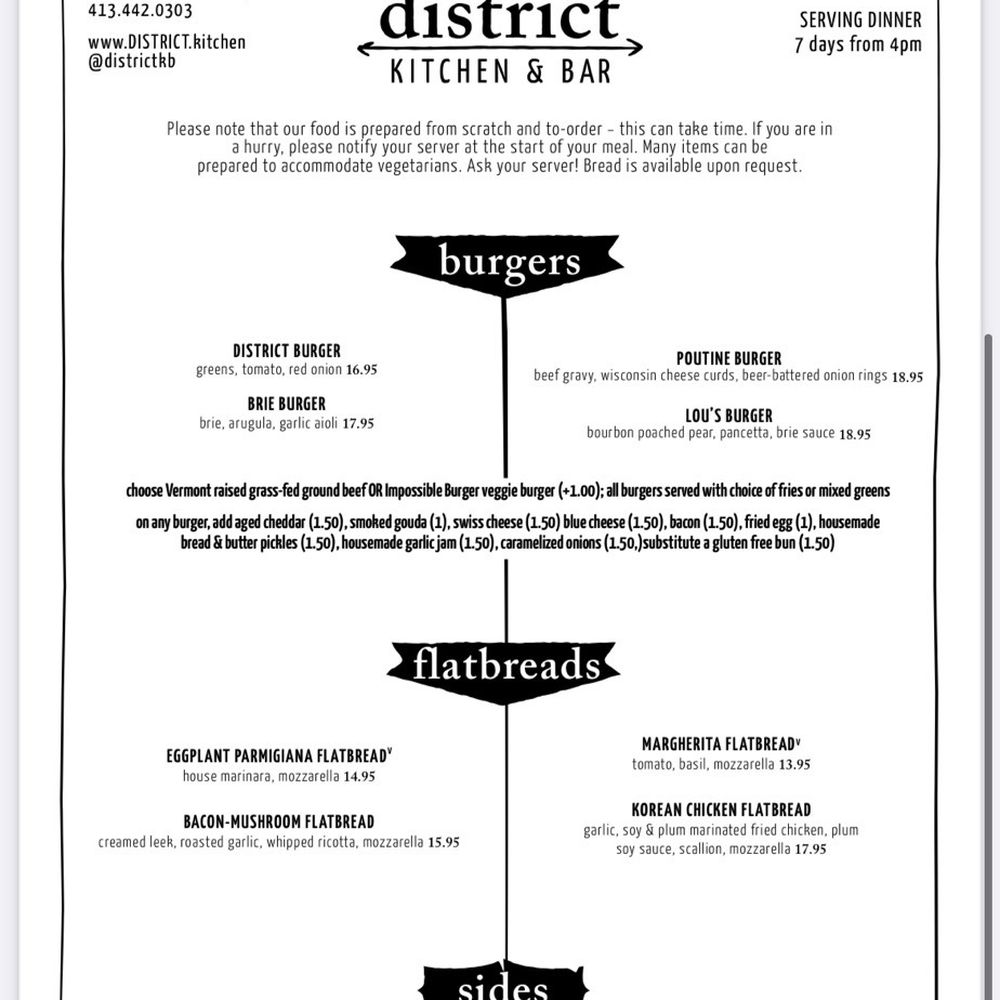 District Kitchen & Bar - New American Near Me - Pittsfield, Massachusetts District Kitchen & Bar - New American Near Me - Pittsfield, Massachusetts