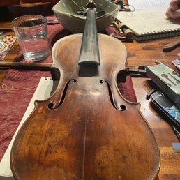 Fiddle being worked on