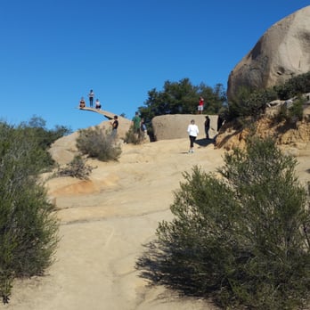 Mount Woodson Trail - Expect to wait if you want the customary "potato-chip-rock-shot." - Hiking Near Me - Poway, California Mount Woodson Trail - Expect to wait if you want the customary "potato-chip-rock-shot." - Hiking Near Me - Poway, California