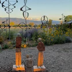 Carol Dee’s Art Joint - Our sculpture garden features the kinetic wind sculptures of artist Lyman Whitaker and the stone works of artist Carmi Plaut.