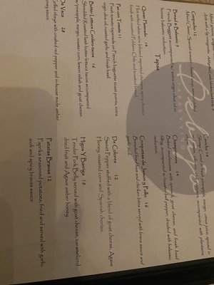 Menu photo 2 Debajo Tapas ABQ Albuquerque, NM