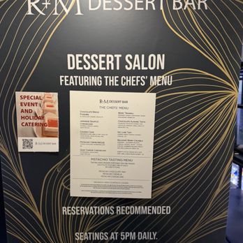 R&M Dessert Bar - Menu as you walk in - Desserts Near Me - Bellevue, Washington R&M Dessert Bar - Menu as you walk in - Desserts Near Me - Bellevue, Washington