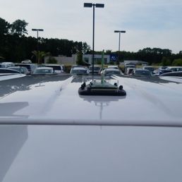 Nice job Cleaning up a brand new vehicle for delivery. They can't even manage to wash the car without breaking antenna cover. Nice job Cleaning up a brand new vehicle for delivery. They can't even manage to wash the car without breaking antenna cover.