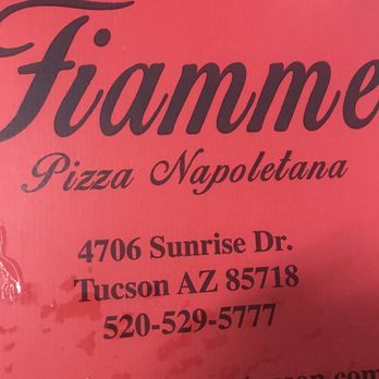 Fiamme Pizza - Pizza Near Me - Tucson, Arizona