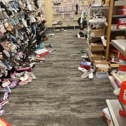 Target - Early morning.  Clearly no cleaning at night.