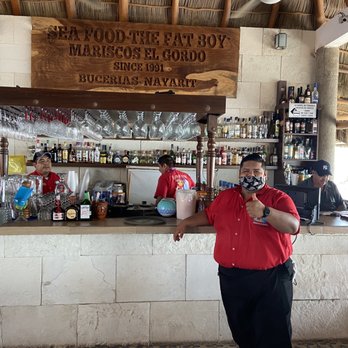 The Fat Boy Seafood - The servers bar with Eric our server. - Seafood Near Me - Bucerias, NAY The Fat Boy Seafood - The servers bar with Eric our server. - Seafood Near Me - Bucerias, NAY
