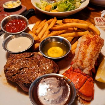 Outback Steakhouse - My rare steak, succulent lobster, aussie fries. - Steakhouses Near Me - Northridge, California