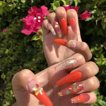 Legacy Nail Lounge - Freestyle fall nails - Nail Technicians Near Me - Greenacres, Florida