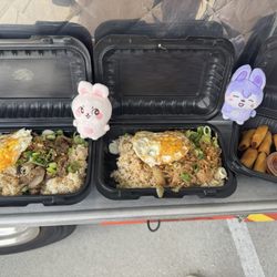 White Rabbit Truck - Beef Steak Rice Bowl, Chicken Adobo Rice Bowl, Lumpia
