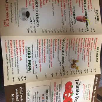 Tomato Patch - 7/24/17-updated menu/prices - Sandwiches Near Me - Woodland Hills, California