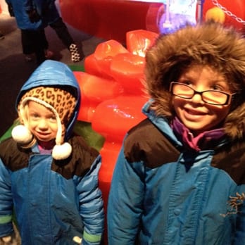 ICE! - Cousins bundled up to enjoy  cool Ice! - Amusement Parks Near Me - Grapevine, Texas