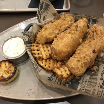 Kitchen 1883 - Cod with waffle fries - New American Near Me - Union, Kentucky Kitchen 1883 - Cod with waffle fries - New American Near Me - Union, Kentucky