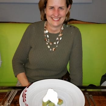 Wild Restaurant - The pistachio cake topped with goat curd and a black cherry sauce - British Near Me - Harrogate, NYK