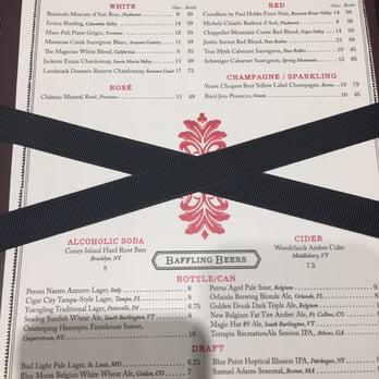 AbracadaBar - Wine and beer menu - Cocktail Bars Near Me - Orlando, Florida